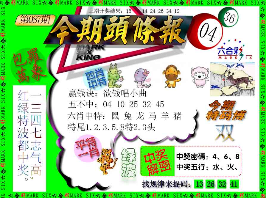 087期今期头条报[图]